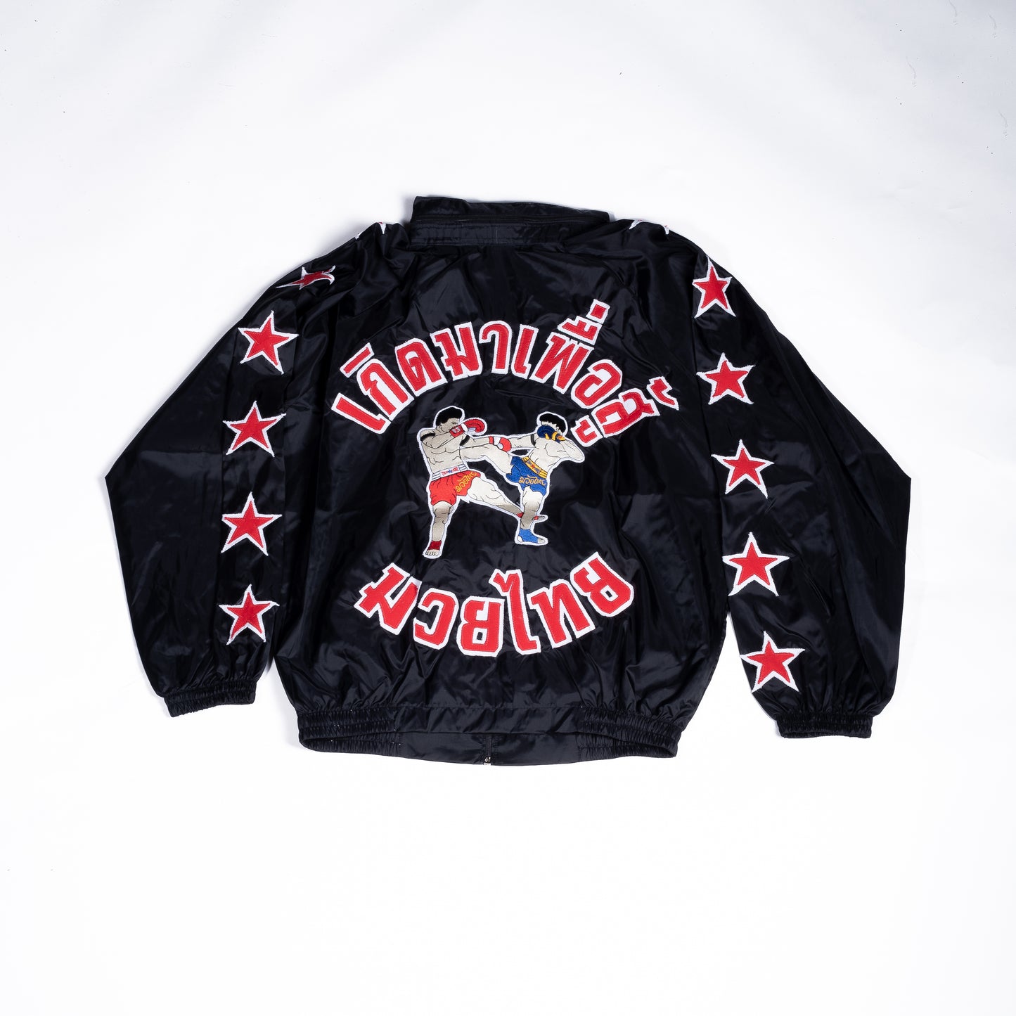 Muay Thai Nation retro polyester tracksuit with detailed jacket and pants 