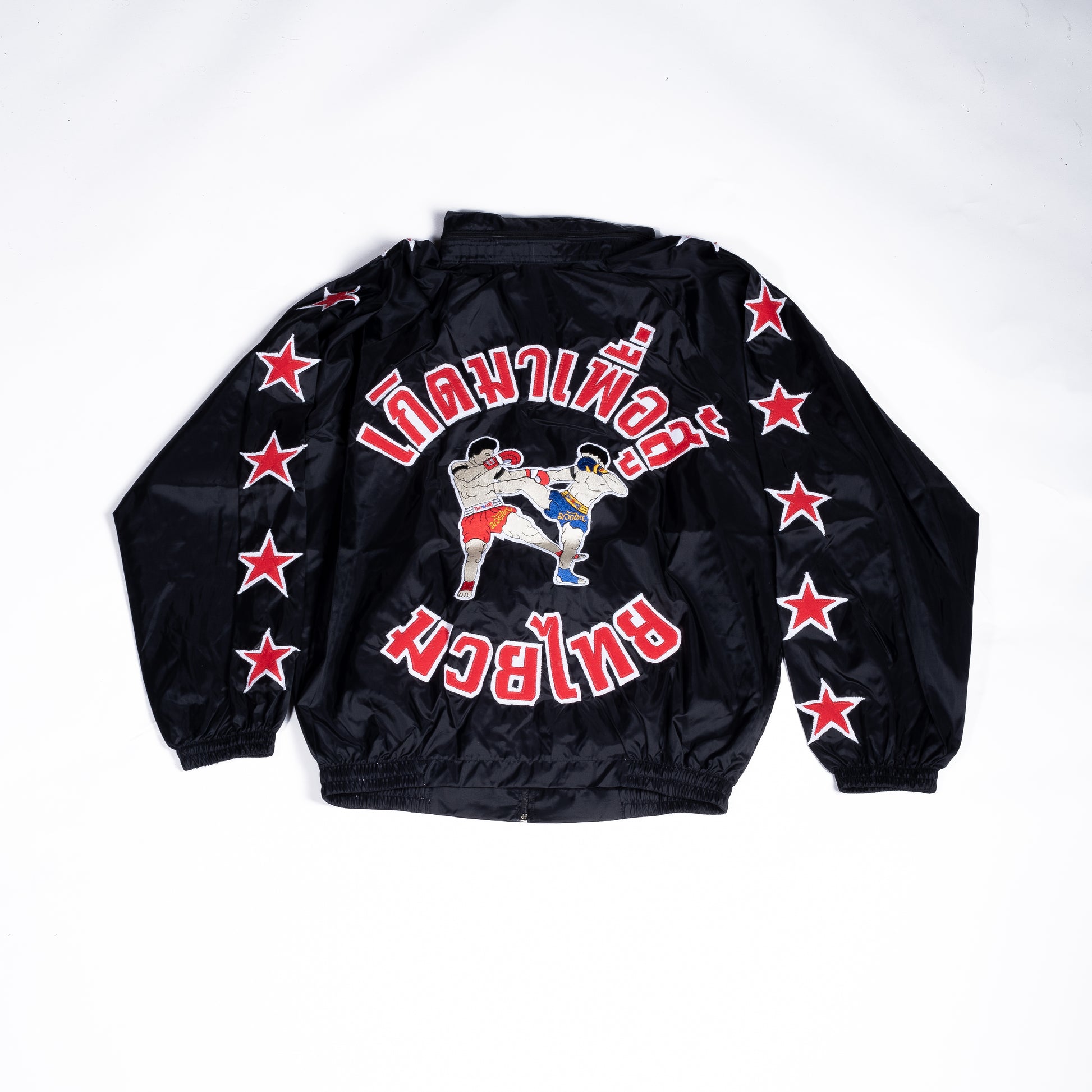 Muay Thai Nation retro polyester tracksuit with detailed jacket and pants 