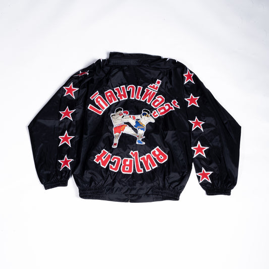 Muay Thai Nation retro polyester tracksuit with detailed jacket and pants 