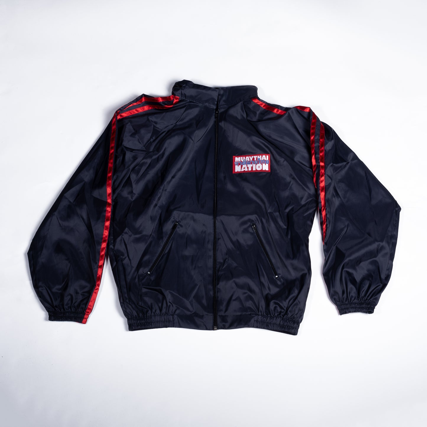 Muay Thai Nation retro polyester tracksuit with detailed jacket and pants 