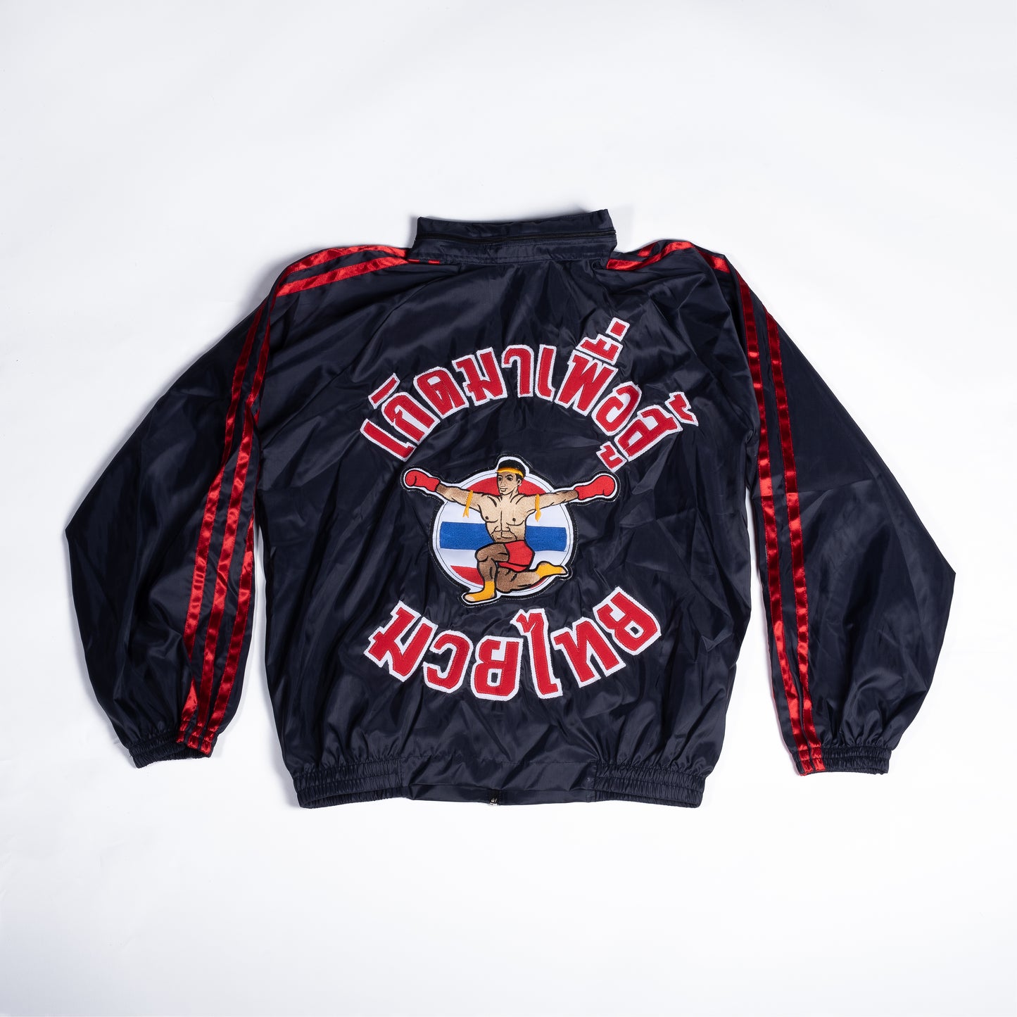 Muay Thai Nation retro polyester tracksuit with detailed jacket and pants 