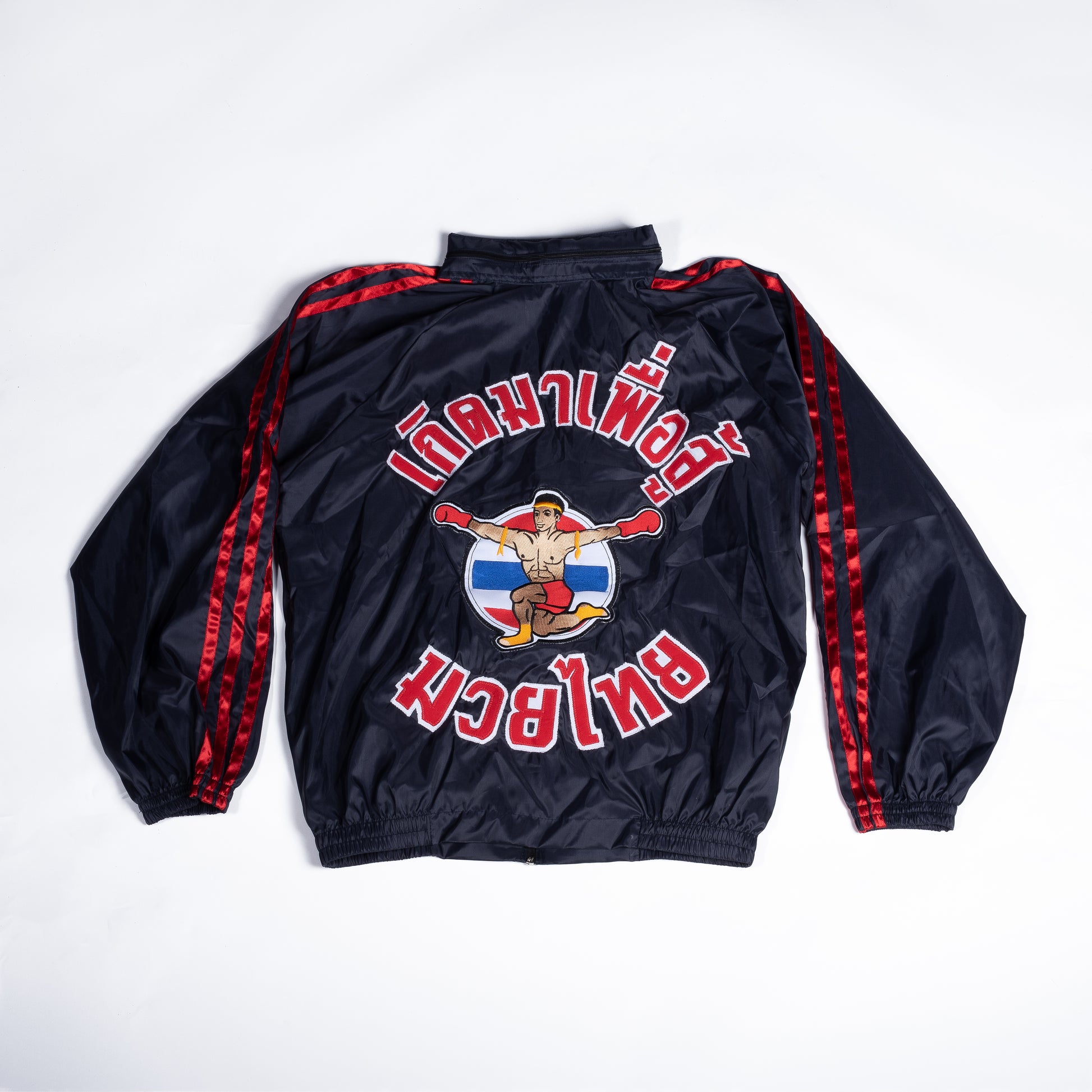 Muay Thai Nation retro polyester tracksuit with detailed jacket and pants 