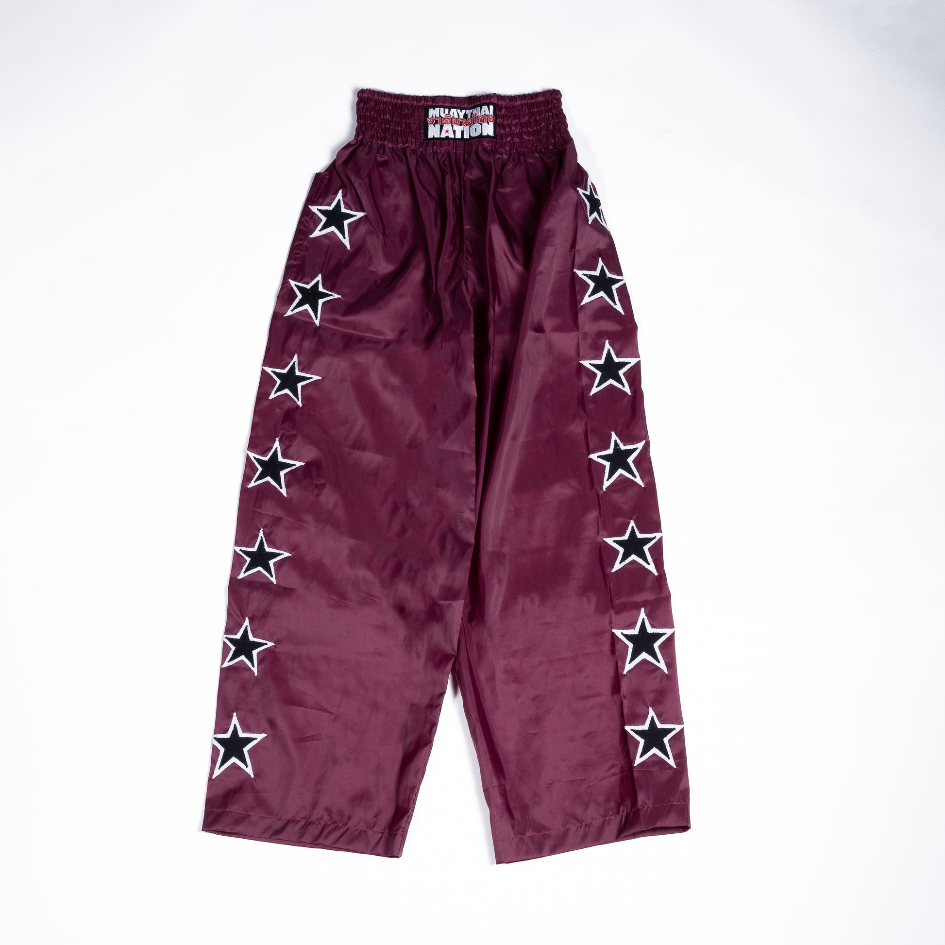 Muay Thai Nation maroon tracksuit pants