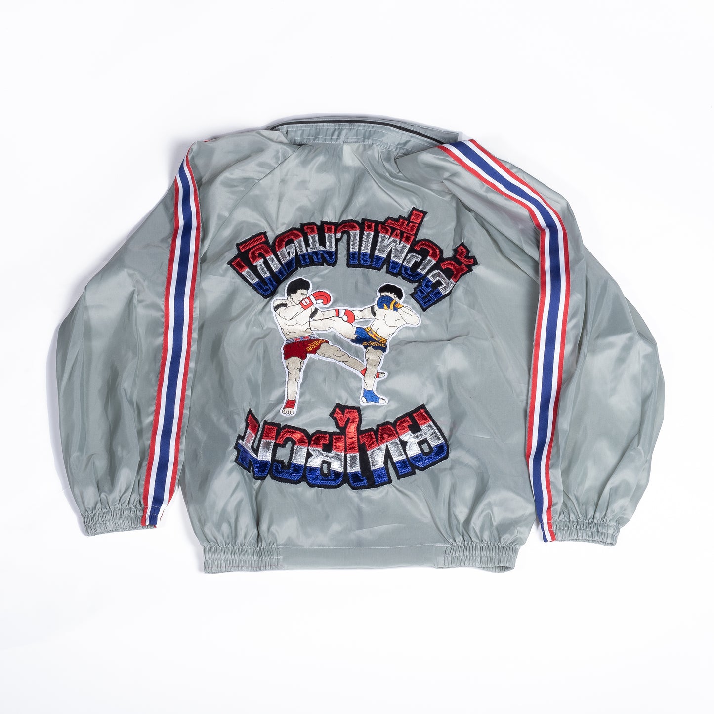 Muay Thai Nation retro polyester tracksuit with detailed jacket and pants 