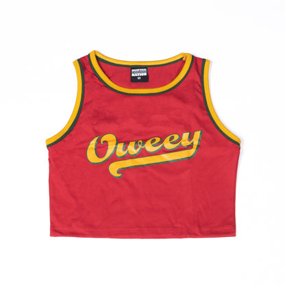 Muay Thai Nation Oweey red cropped tank top