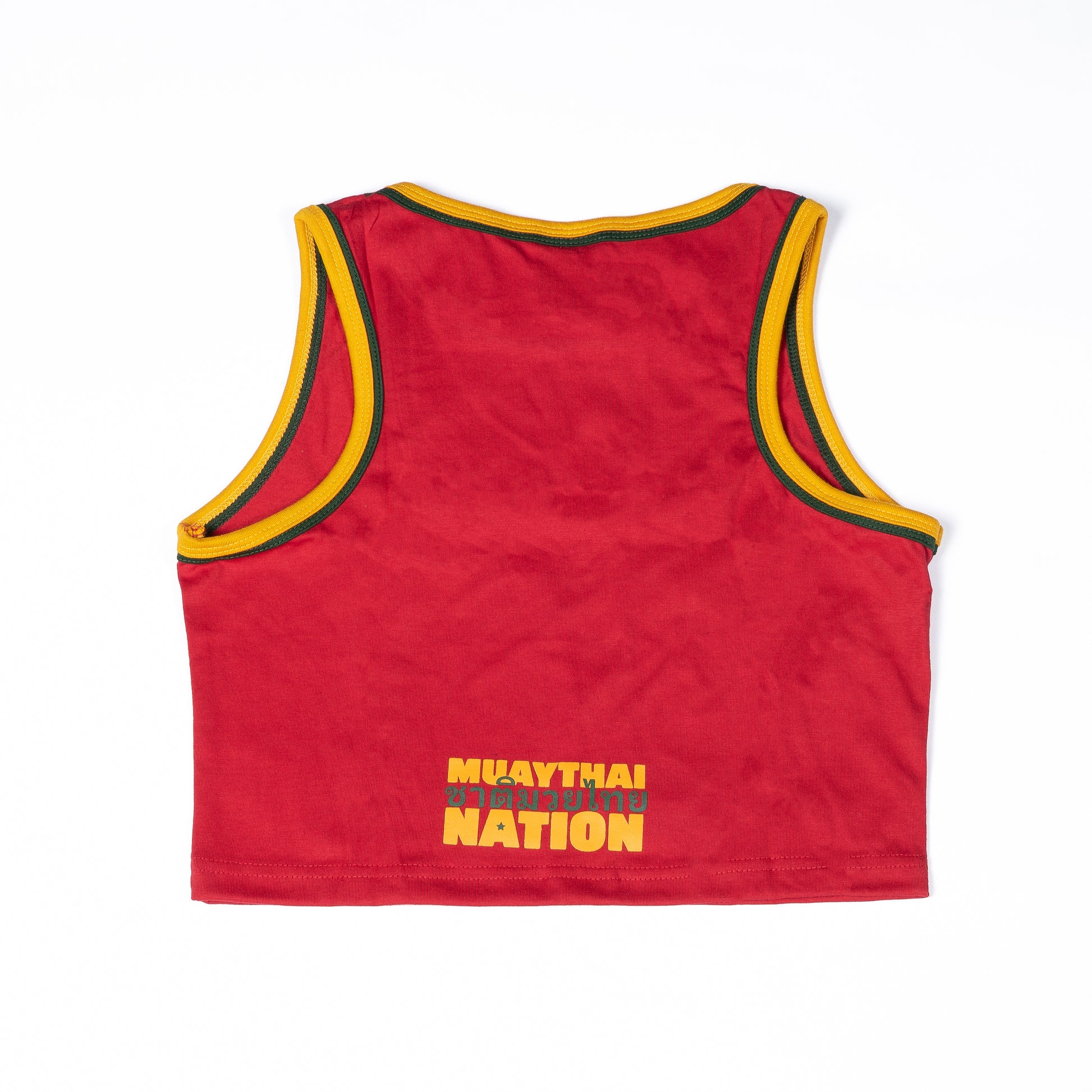 Muay Thai Nation Oweey red cropped tank top
