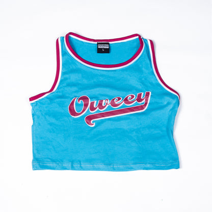 Muay Thai Nation Oweey teal cropped tank top
