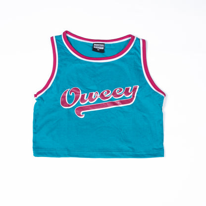 Muay Thai Nation Oweey teal cropped tank top