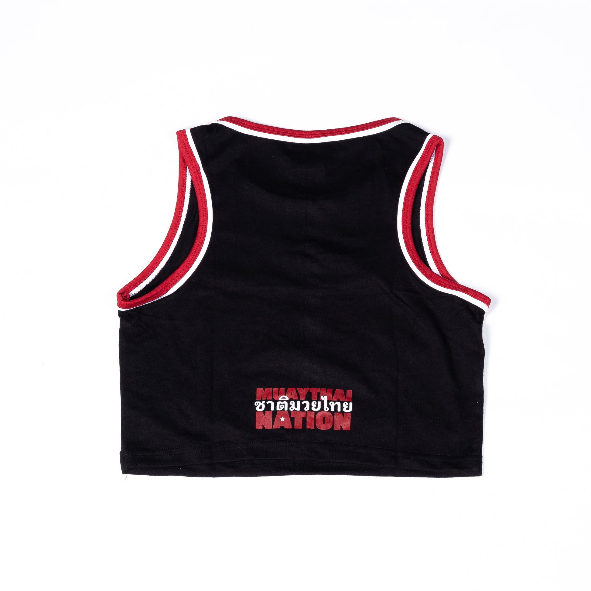 Muay Thai Nation Oweey black cropped tank top